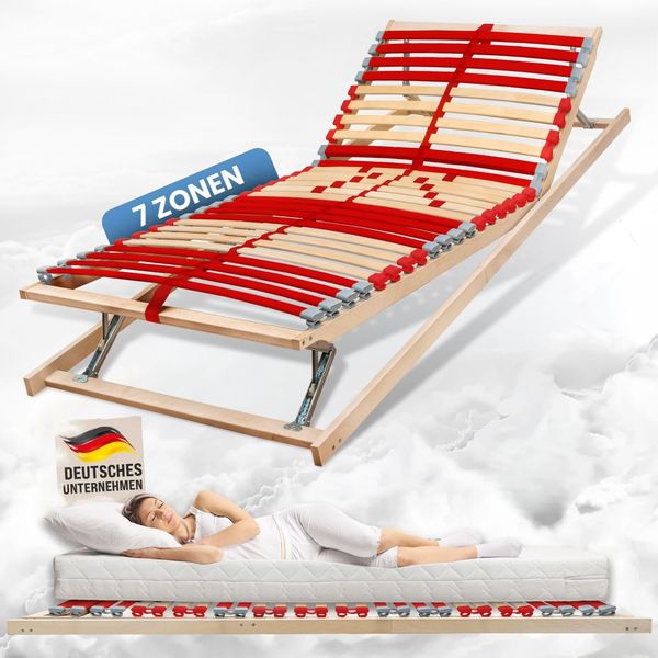 Coemo Lattenrost "RUBY" 80x200 cm mit Kopf- & Fußteilverstellung 28 Leisten