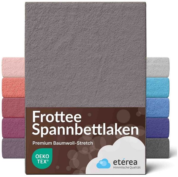etérea Himmlische Qualität Spannbettlaken etérea Frottee Spannbettlaken 90x200 - 200x220 cm, Baumwolle, Gummizug: rundum, (1 Stück)