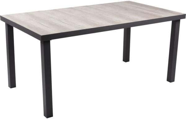 Tisch Rana aus Aluminium / Keramik, Eiche-Optik