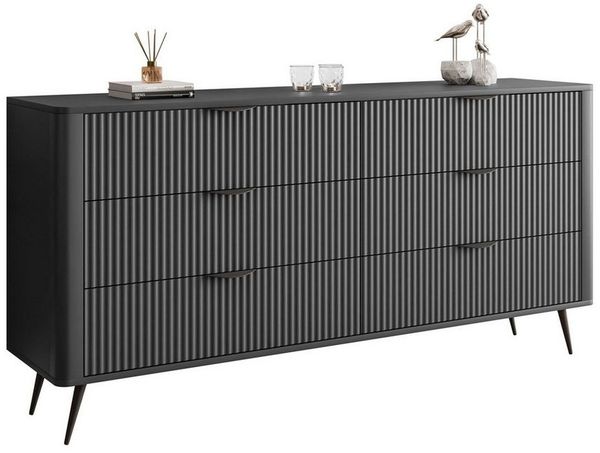 Lookway Kommode SCARLETT 6S mit Schubladen und Metallgriffe, Breite: 163 cm
