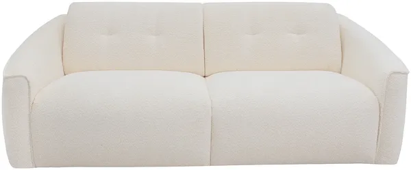 Vente-unique - ASUFA Sofa Stoff Weiß - B 100 cm x H 80 cm x L 228 cm