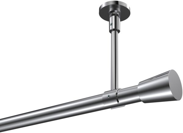 Gardinenstangen-Set Sonette Sitra 400 cm (geteilt in 2 x 200 cm), 1-läufig, 20 mm Ø Chrom