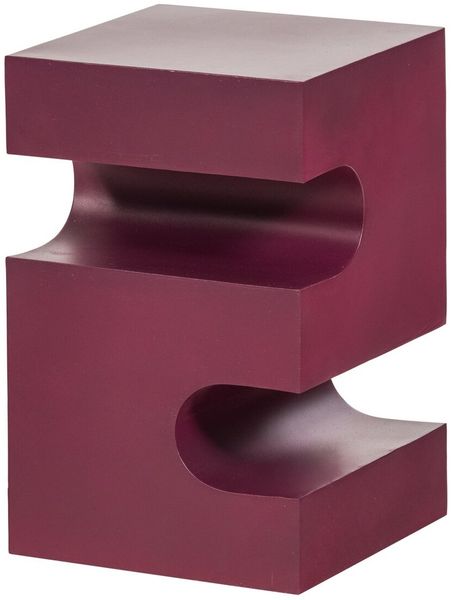 Beistelltisch Jessa - Metall Lila / Braun