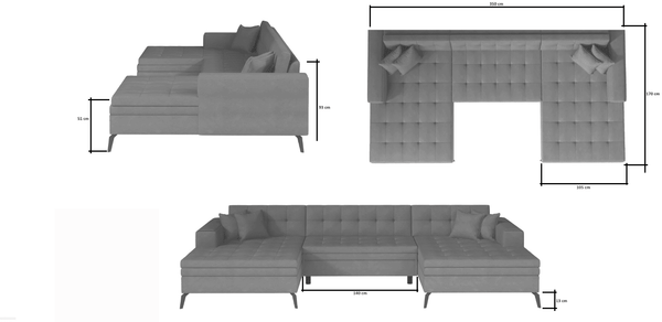 Eltap Vertizo Ecksofa (Nube 40) Symmetrisch Bild 4
