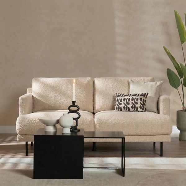 Bronx71 Bouclé Sofa Denver 2,5-Sitzer beige