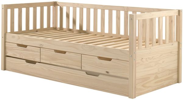 Ausziehbett Karena 211x98x86 Kojenbett Massivholz natur