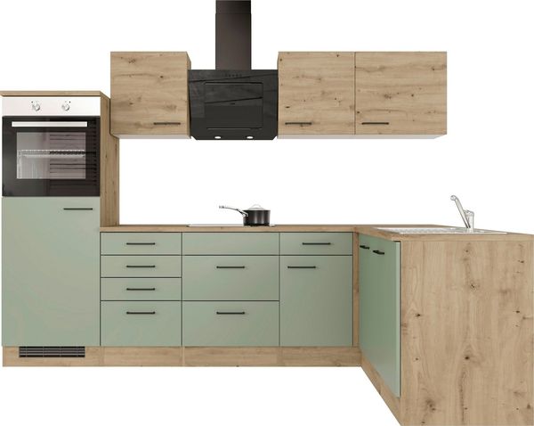 Flex-Well Küche Cara, mit und ohne E-Geräten erhältlich, Gesamtbreite 280x170 cm