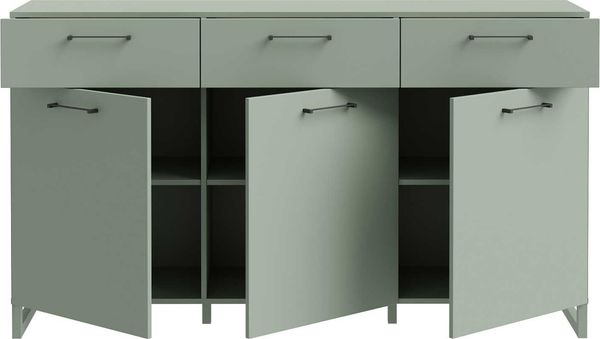 Sideboard Star / Silba, Holzwerkstoff, Grün, 165 x 93 x 41 cm Bild 3