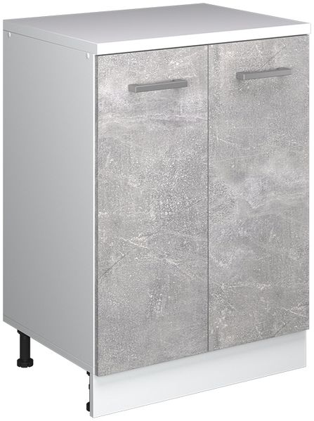 Kommode unter Schräge Rion Beton 60x81.6 cm ohne Schräge mit 2 Türen Vicco