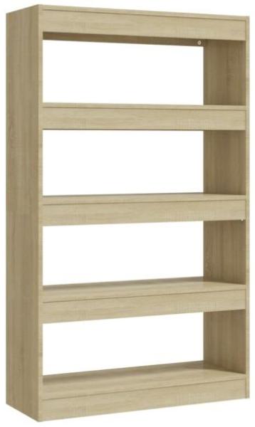 vidaXL Bücherregal/Raumteiler Sonoma-Eiche 80x30x135 cm Holzwerkstoff 811712