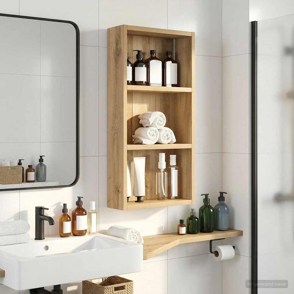vidaXL Badezimmer-Wandschrank Kunsthandwerk Eiche 30 x 10 x 60,5 cm 889326