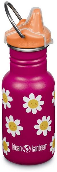 Klean Kanteen Trinkflasche Classic Narrow (Sippy Cap) mit Trinkverschluss aus Edelstahl in der Farbe Pink mit einem Volumen von 355 ml, 1011200