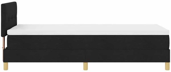 vidaXL Boxspringbett mit Kissen mit Kopfteil Schwarz 90 x 200 cm Stoff 3338890 Bild 8