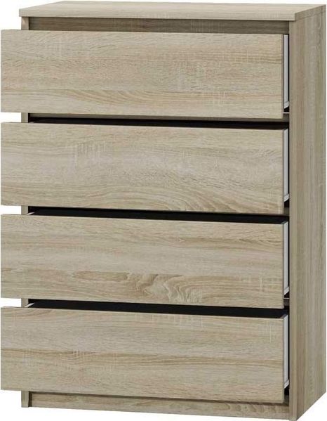 Selsey Kommode Climiconia mit 4 Schubladen in Sonoma Eiche Matt/ Weiß, 70 x 97 x 40 cm