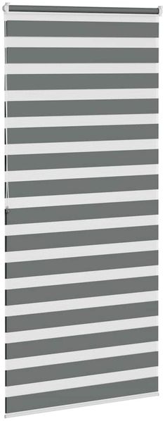 vidaXL Doppelrollo Dunkelgrau 100x200 cm Stoffbreite 95,9 cm Polyester 4014157 Bild 4