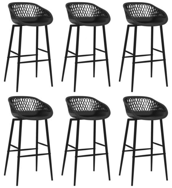 vidaXL 7-tlg. Bar-Set Schwarz [3057473] Bild 5