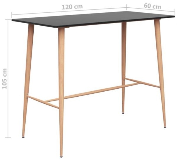 vidaXL 7-tlg. Bar-Set Schwarz [3057473] Bild 10