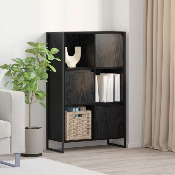vidaXL Bücherregal Schwarz Eichen-Optik 68 x 30 x 108.5 cm 886540