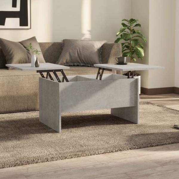 vidaXL Couchtisch Betongrau 80x50x42,5 cm Holzwerkstoff 809732