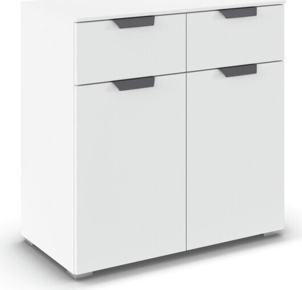 rauch Aditio Box, Kommode, 2-türig, 2 Schubladen, mit Softclose-Funktion, Farbe Weiß, BxHxT 80x81x42cm Bild 3