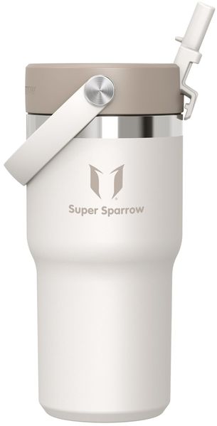 Sparrow Trinkflasche Edelstahl - Twistpath Thermosflasche mit Flex-Strohhalmdeckel - 620ml - BPA-frei Thermobecher & Auslaufsichere Thermoskanne - Kompatibel mit gängigen PKW-Getränkehaltern