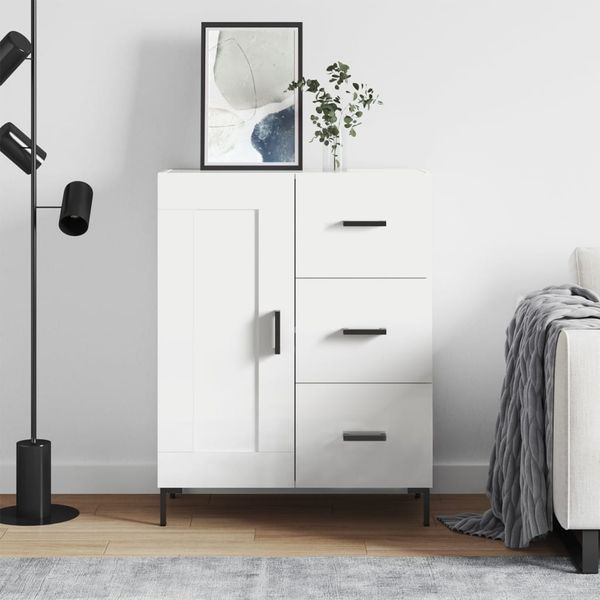vidaXL Sideboard Weiß 69,5x34x90 cm Holzwerkstoff 830260