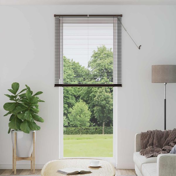 vidaXL Venetianer Jalousie Dunkelbraun mit Muster 213 x 80 cm PVC 42003801
