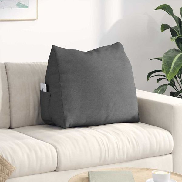 vidaXL Rückenkissen Dunkelgrau 60 x 20 x 50 cm Stoff 42015032