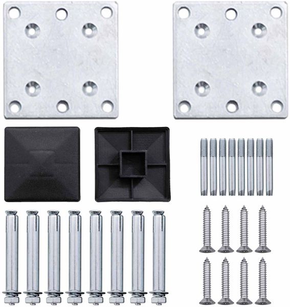 vidaXL zaunset 6 pcs 965 x 186 cm WPC und Aluminium Grau 3429406 Bild 9