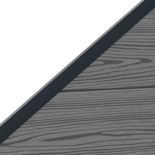 vidaXL zaunset 6 pcs 965 x 186 cm WPC und Aluminium Grau 3429406 Bild 11