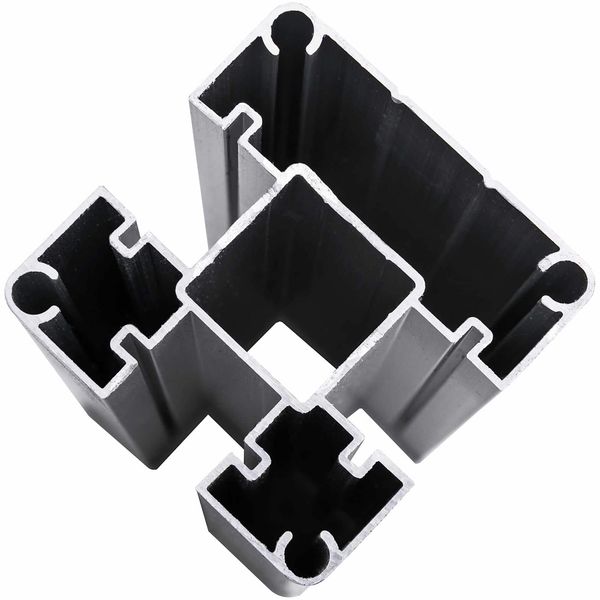 vidaXL zaunset 6 pcs 965 x 186 cm WPC und Aluminium Grau 3429406 Bild 10