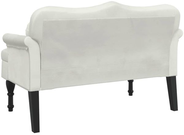 vidaXL Sitzbank mit Kissen Creme 120,5x65x75 cm Samt 372147 Bild 5