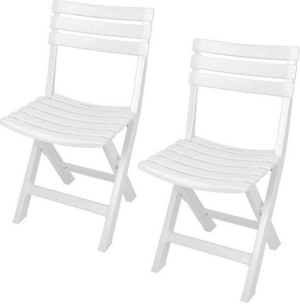 Progarden Klappstuhl Gartenmöbel Sitzgruppe Balkonmöbel Terrasse (Packung, 2 St), 2er Set, Kunststoff, Campingstuhl, Leicht, Platzsparend