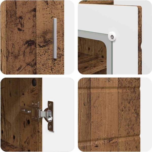 vidaXL Sideboard mit Regal Altholz 55,5 x 29 x 100 cm Holzwerkstoff 880309 Bild 8