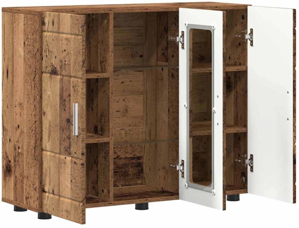 vidaXL Sideboard mit Regal Altholz 55,5 x 29 x 100 cm Holzwerkstoff 880309 Bild 4