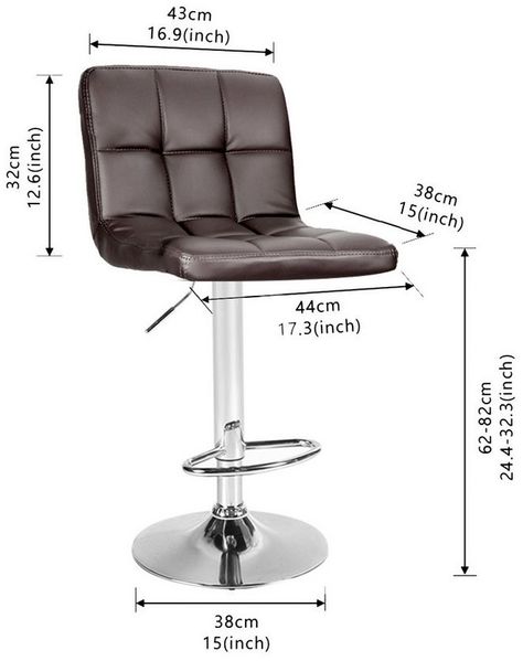 CCLIFE Barhocker Barhocker Barstühle 2st höhenverstellbar 62-82cm 360° drehbar