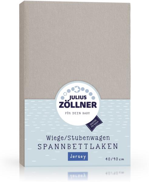 Jersey Spannbettlaken für Wiegen & Stubenwagenmatratzen 90x 40 cm, taupe