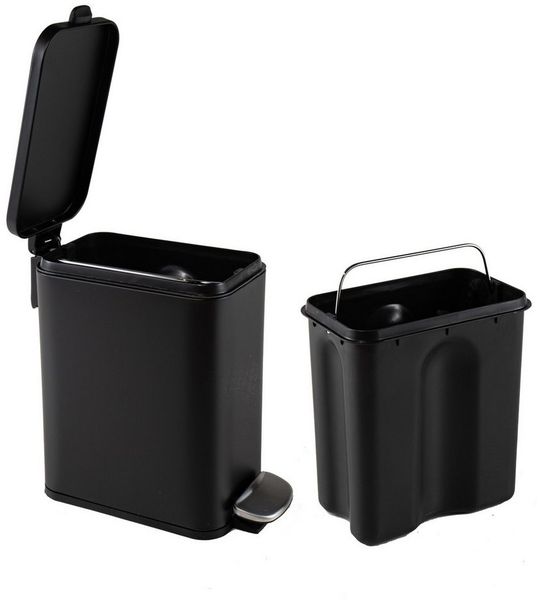 HTI-Living Mülleimer Abfalleimer 5 Liter Schwarz Modern, Mülleimer mit Soft-Close-Deckel Bild 3
