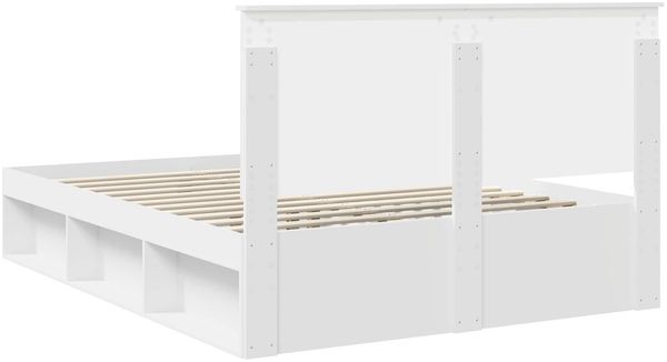 vidaXL Bettrahmen mit Kopfteil Weiß 150 x 200 cm Massives Kiefernholz 3410992 Bild 9