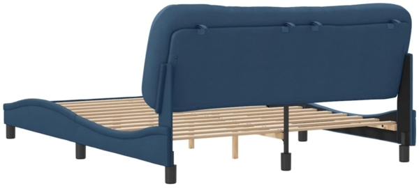 vidaXL Bettgestell ohne Matratze "Hvar" Blau 160x200 cm Stoff 3207785 Bild 5