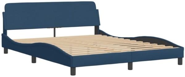 vidaXL Bettgestell ohne Matratze "Hvar" Blau 160x200 cm Stoff 3207785 Bild 6