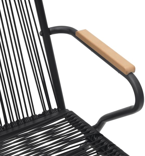 vidaXL 9-tlg. Garten-Essgruppe Schwarz PVC Rattan 3060272 Bild 9