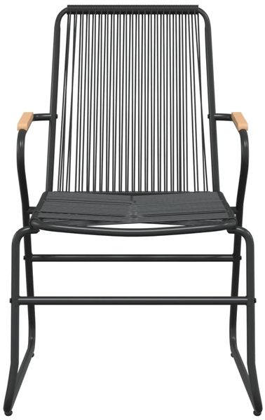 vidaXL 9-tlg. Garten-Essgruppe Schwarz PVC Rattan 3060272 Bild 6
