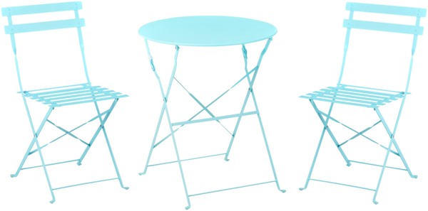 Bistro Set FIORI Metall Türkis