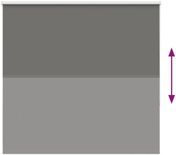 vidaXL Verdunkelungsrollo Grau 150x130cm Stoffbreite 146,6cm Polyester 4011112 Bild 5