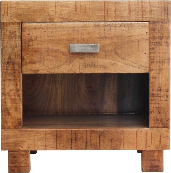 Nachtkommode Akazie Natur 1 Schublade Bild 2