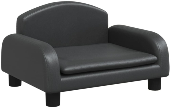 vidaXL Kindersofa Schwarz 50x40x30 cm Kunstleder 3196374