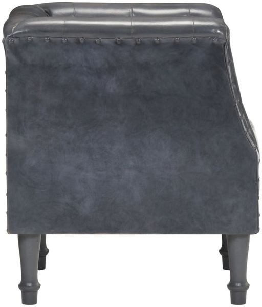 vidaXL Sessel Grau Echtleder [286591] Bild 10