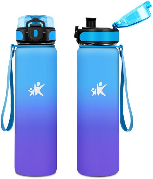 KollyKolla Trinkflasche 1L, Trinkflasche Edelstahl BPA-Frei, Thermoskanne Kalt&Warm, Doppelwandisolierung, Isolierflasche für Kohlensäurehaltige Getränke, für Fitness, Wandern, Camping