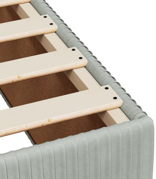 vidaXL Boxspringbett mit Matratze Hellgrau 120x200 cm Samt 3287722 Bild 11